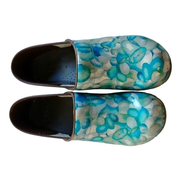 Sanita Women's Original Professional Alexia Clog Blue Floral Size 10 - Picture 2 of 6